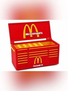 McDonald’s Mini Toolbox Pen And Trinket Holder Desk Top Organizer